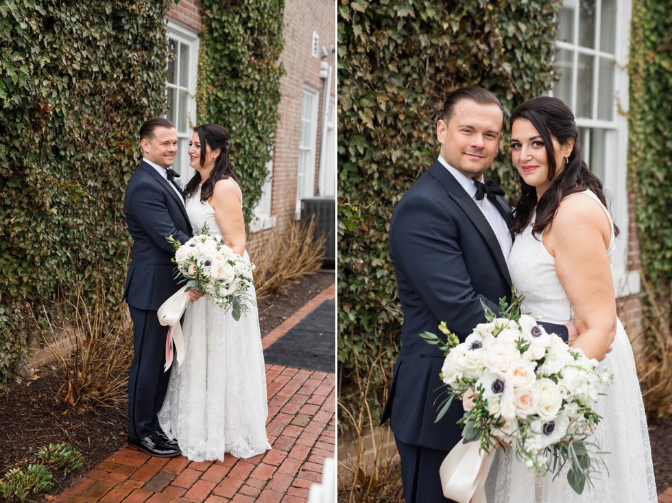 The Tidewater Inn Baltimore bride and groom portrait