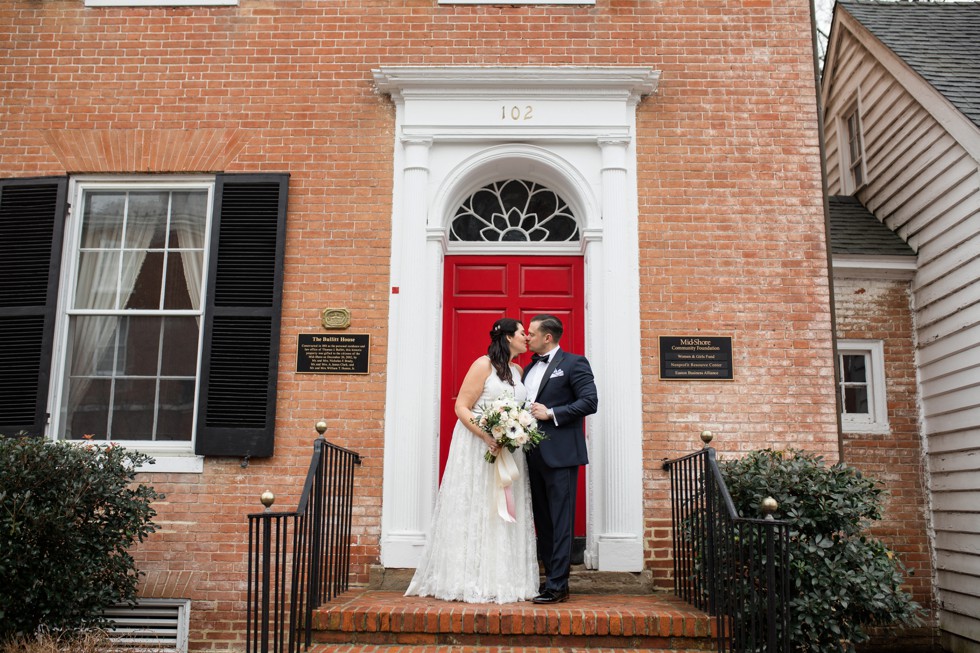 The Tidewater Inn Baltimore bride and groom portrait