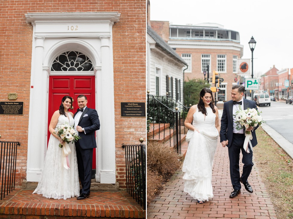 The Tidewater Inn Baltimore bride and groom portrait