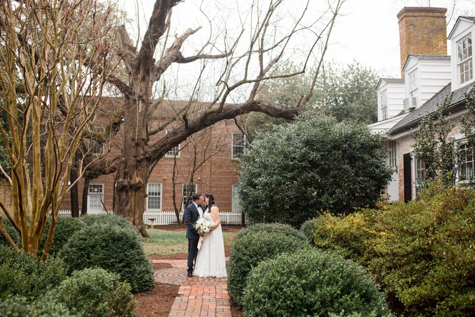 The Tidewater Inn Baltimore bride and groom portrait