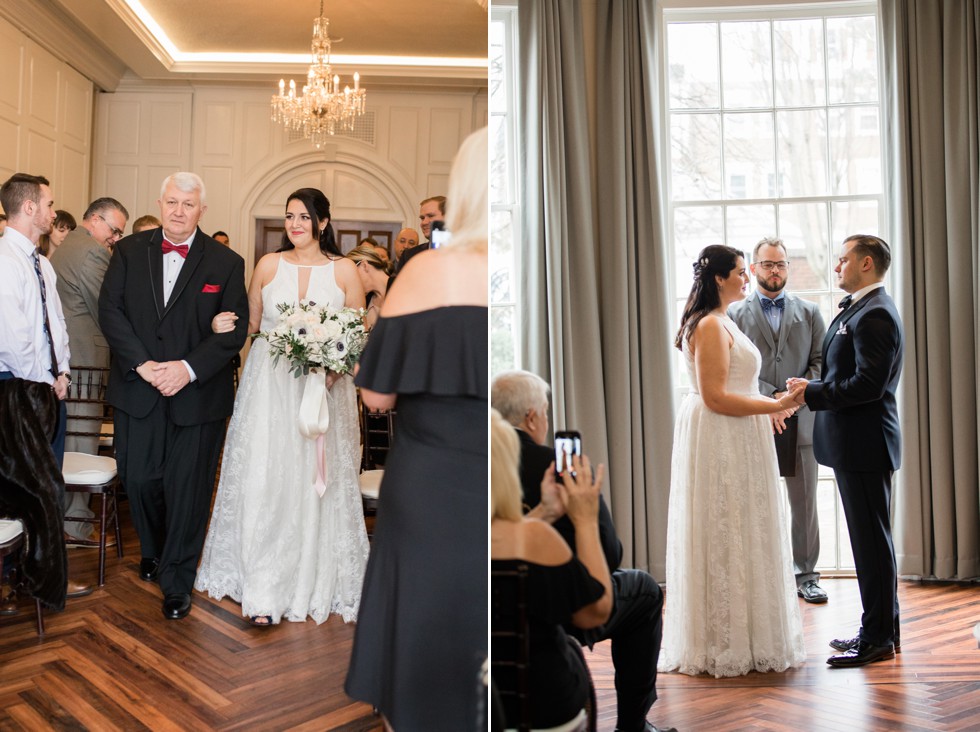 The Tidewater Inn Baltimore bride and groom portrait