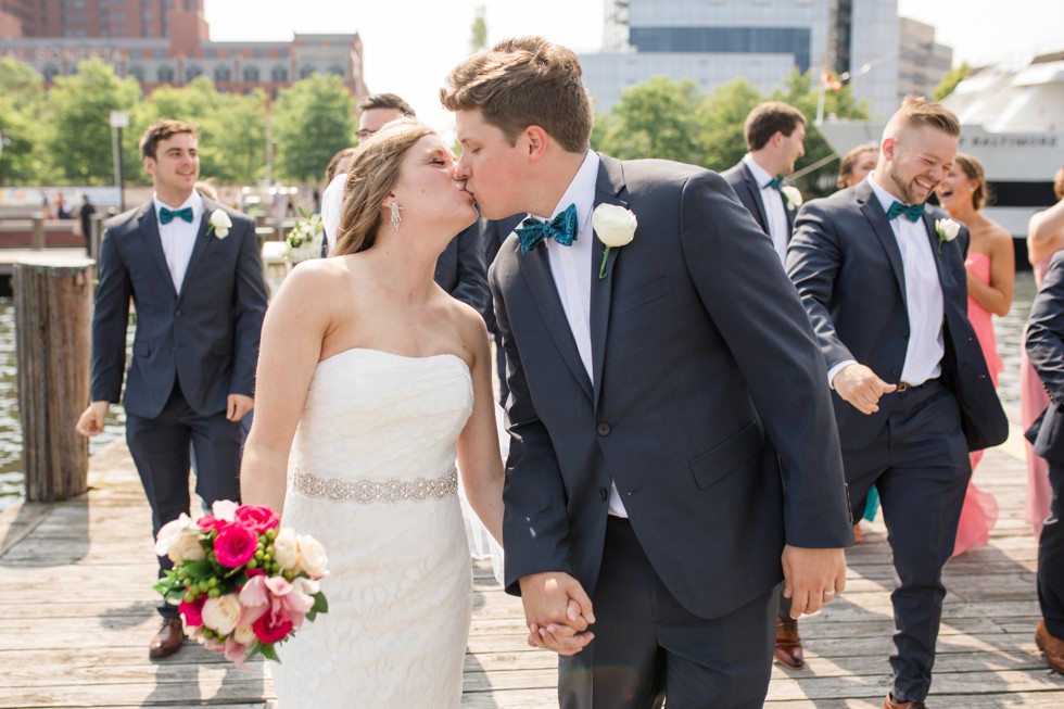 Wedding party Baltimore harbor