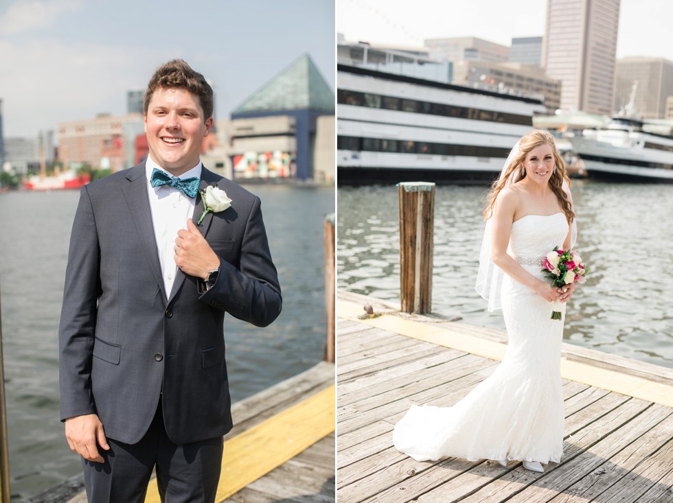 bride and groom at Baltimore Science Center