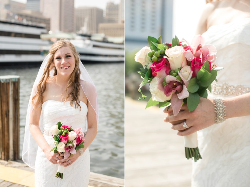 bride and groom at Baltimore Science Center