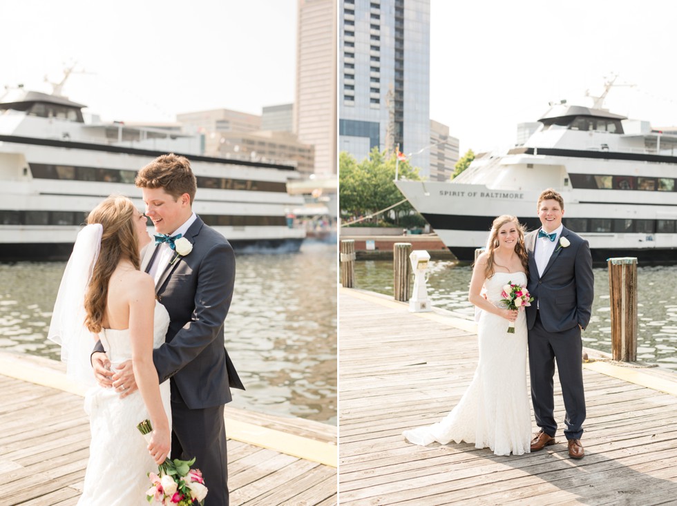 bride and groom at Baltimore Science Center