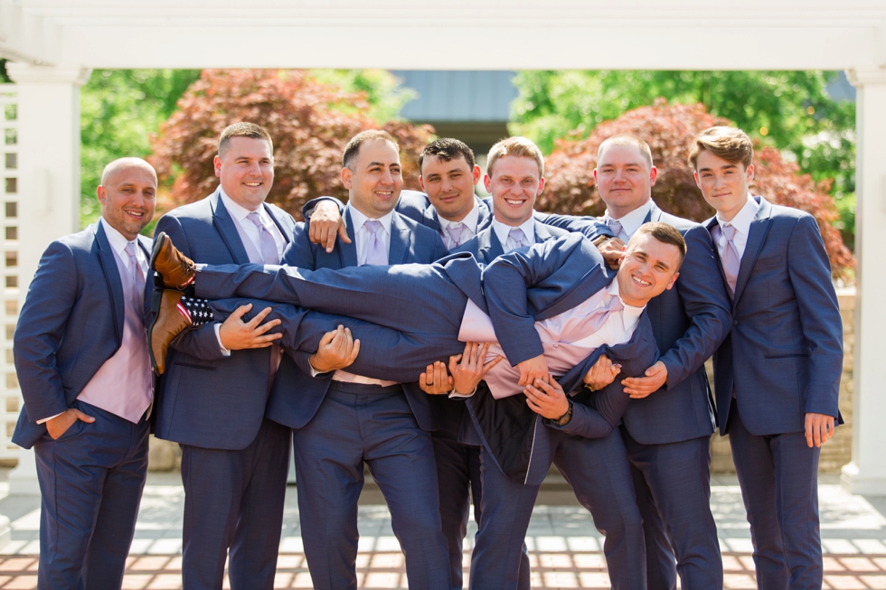 Groom and Groomsmen portraits at The Inn at the Chesapeake Bay Beach Club