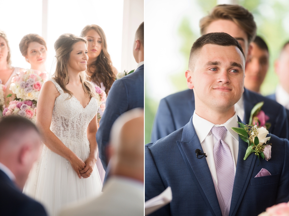 Sunset ballroom wedding Ceremony deck Chesapeake Bay Beach Club