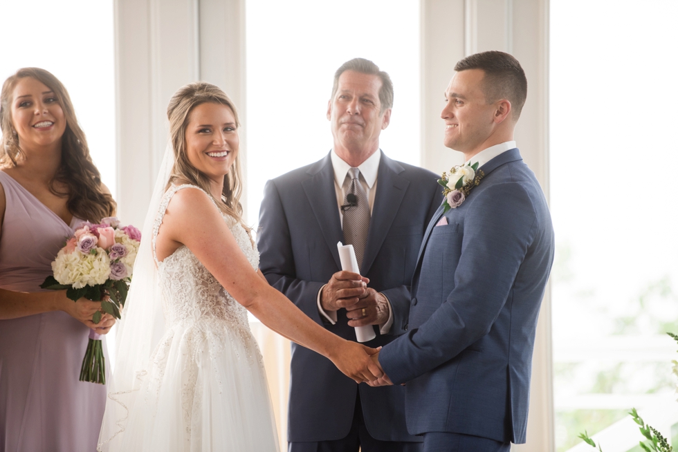 Sunset ballroom wedding Ceremony deck Chesapeake Bay Beach Club