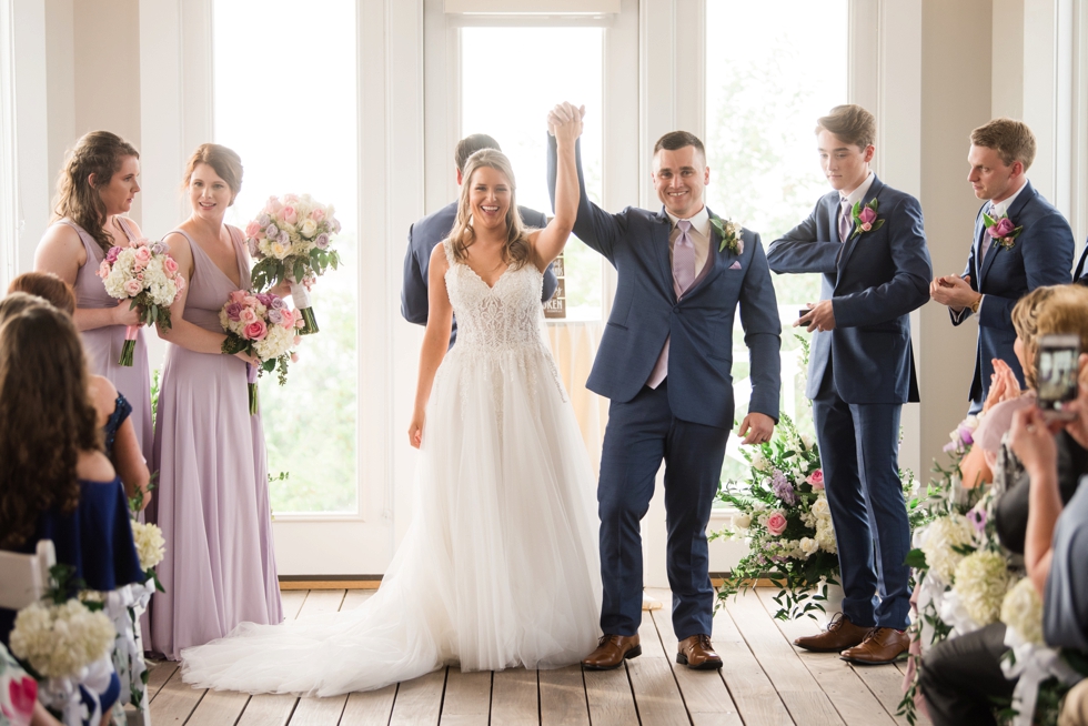 Sunset ballroom wedding Ceremony deck Chesapeake Bay Beach Club