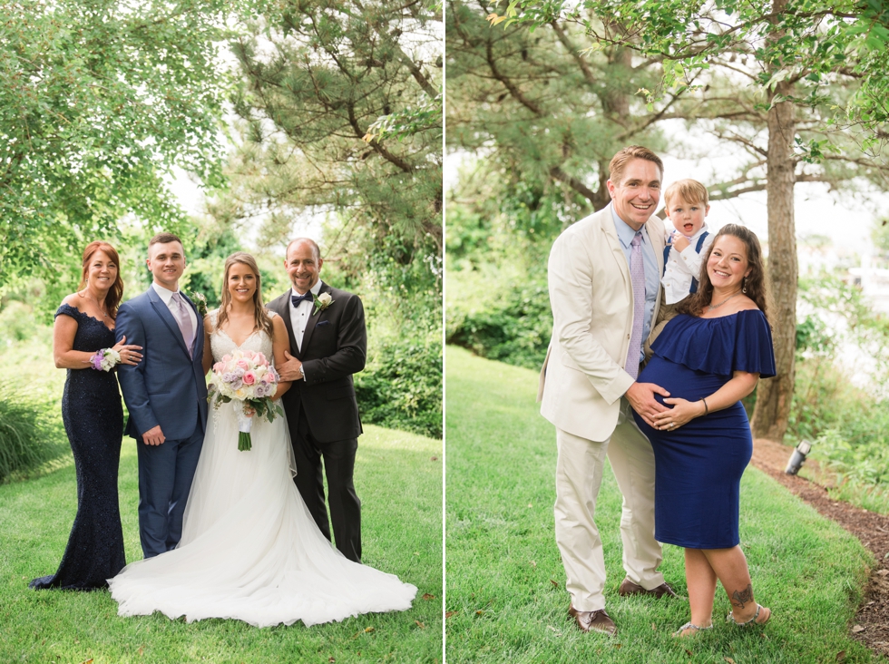 Sunset ballroom Chesapeake Bay Beach Club wedding family photos