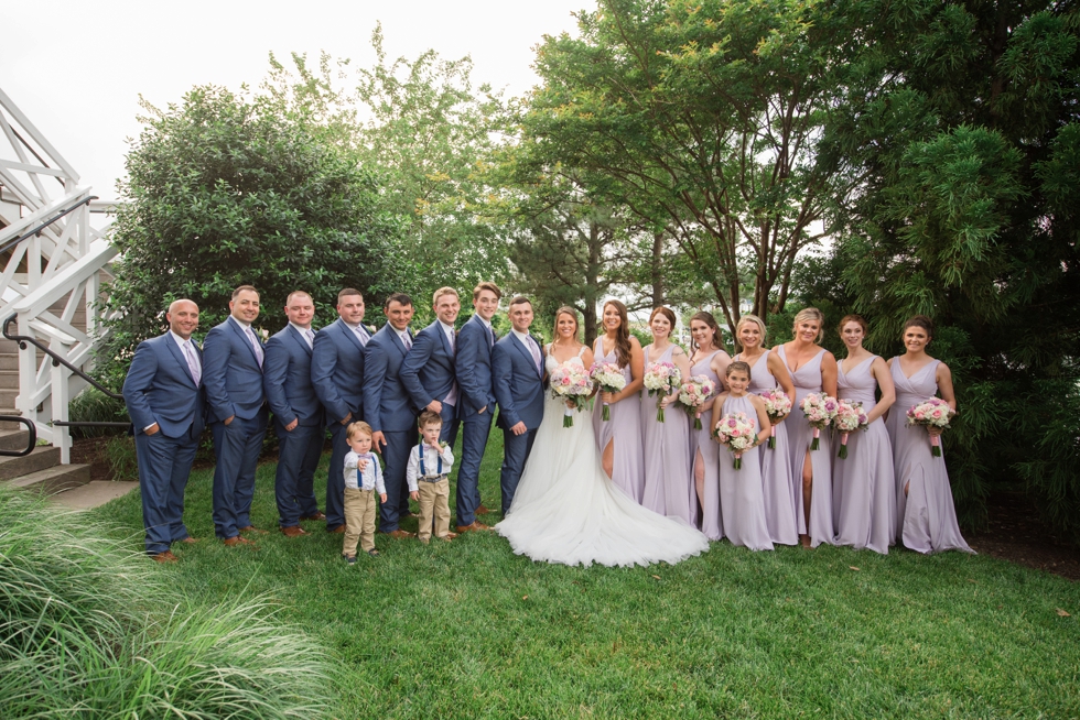 Sunset ballroom Chesapeake Bay Beach Club wedding party photos