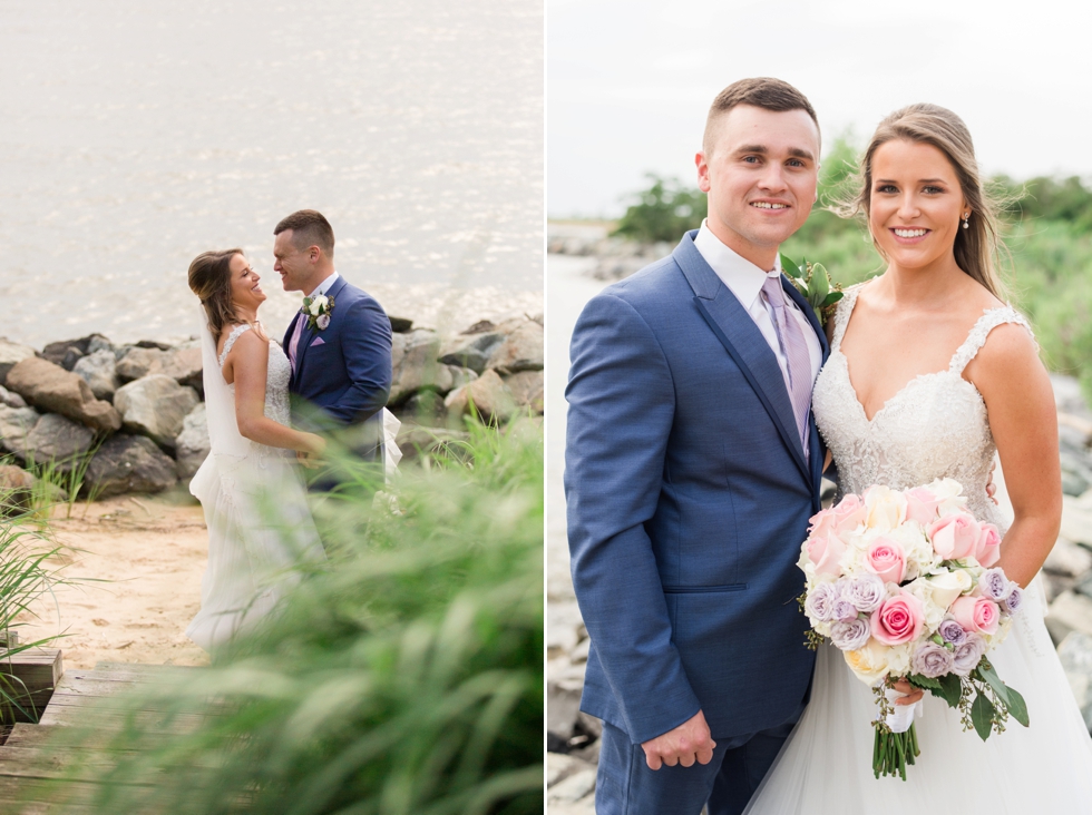 Chesapeake Bay Beach Club wedding couple