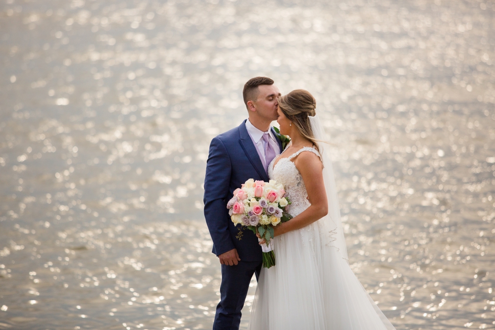 On the rocks Chesapeake Bay Beach Club wedding photographer