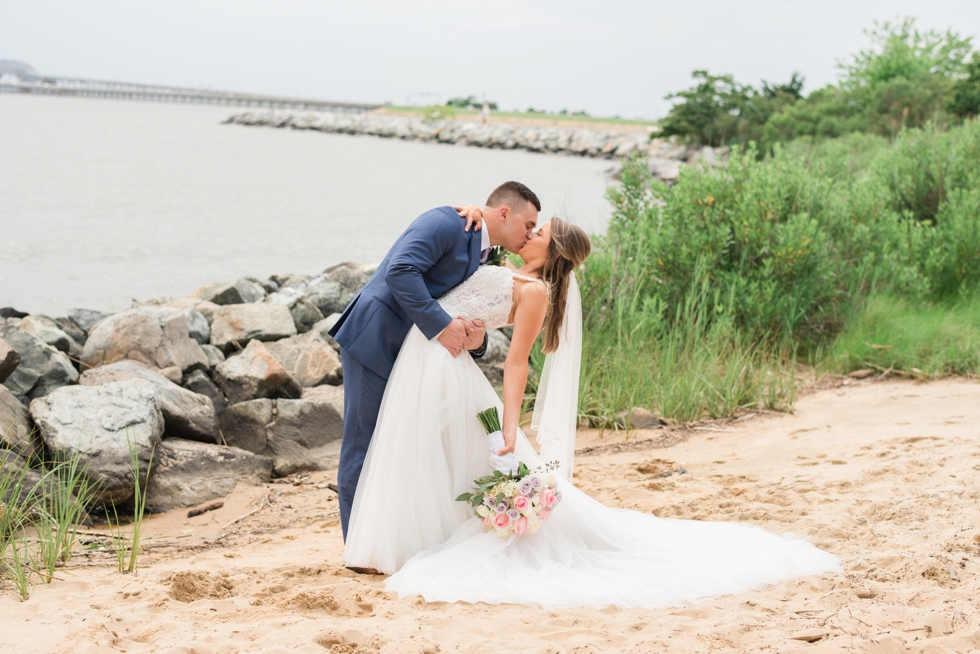 bride and groom Chesapeake Bay Beach Club