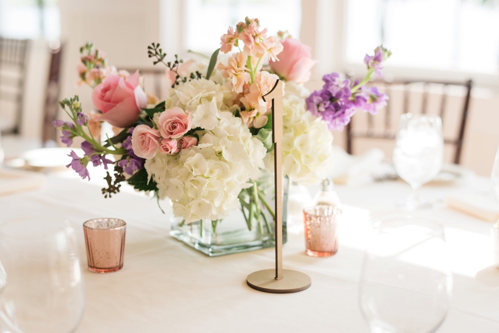 Blooms Florist wedding reception details