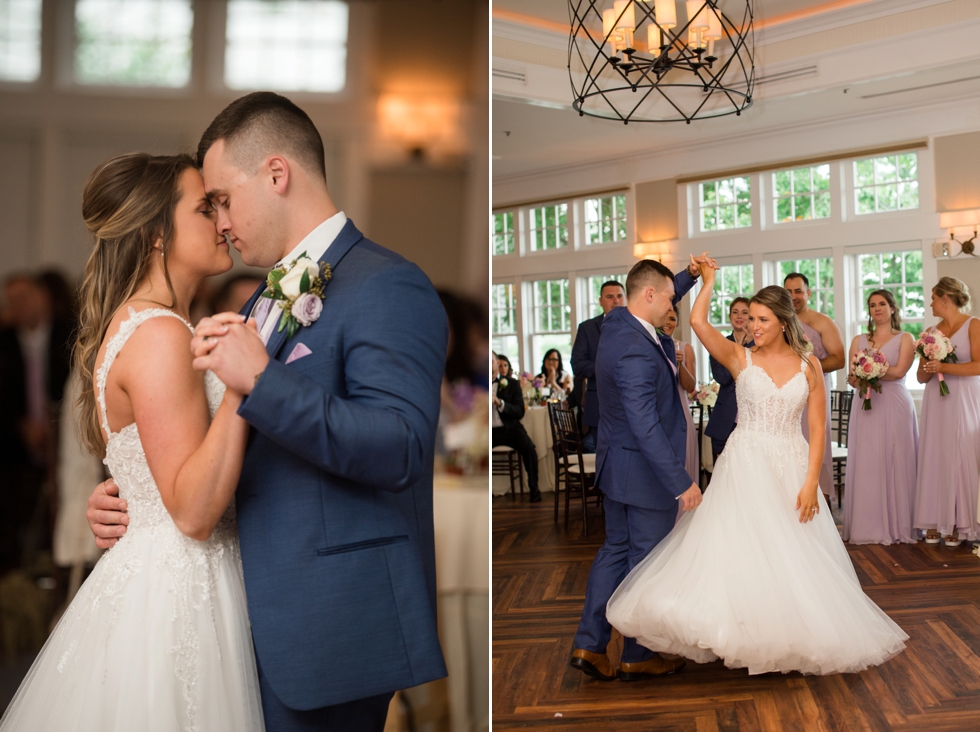 Sunset ballroom wedding first dance