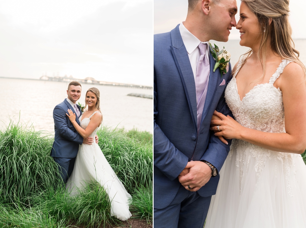 bride and groom Chesapeake Bay Beach Club sunset photos