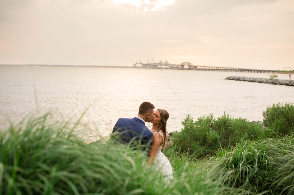 Chesapeake Bay wedding sunset photos