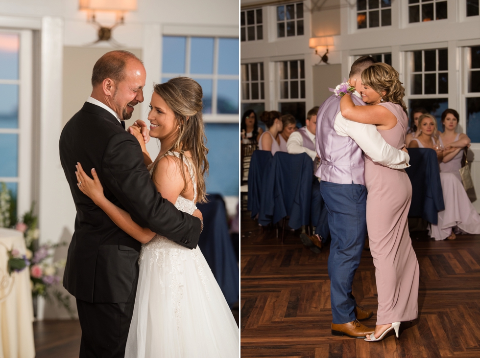 Chesapeake Bay wedding reception parent dances