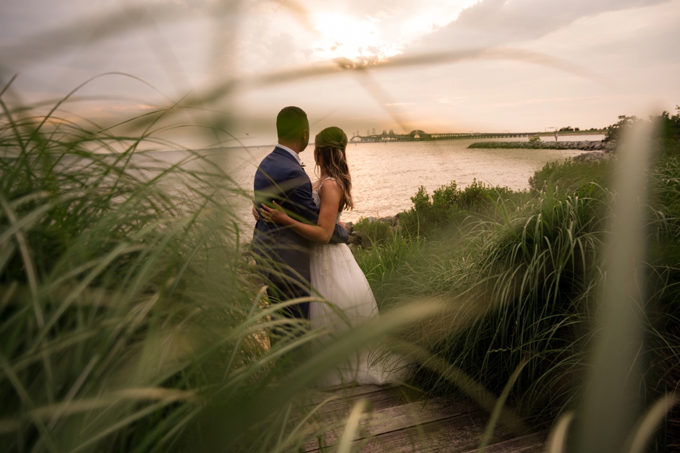 Chesapeake Bay Beach Club Sunset ballroom wedding sunset photos