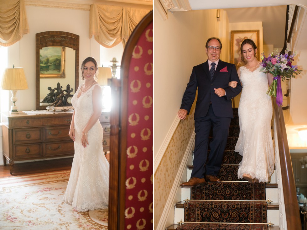 Annapolis Inn wedding ceremony in the parlor