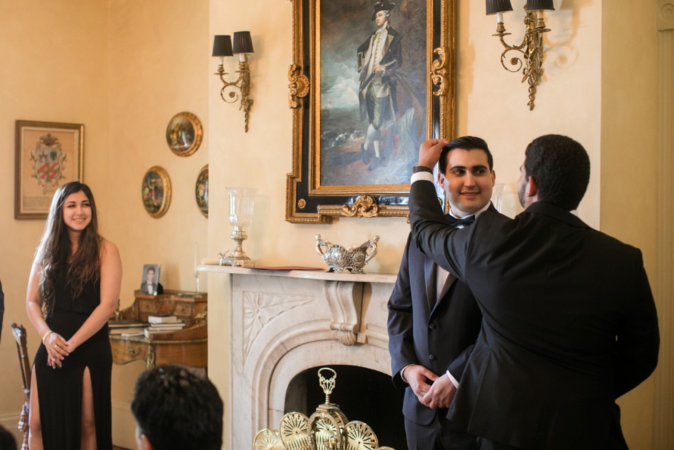 Annapolis Inn wedding ceremony in the parlor