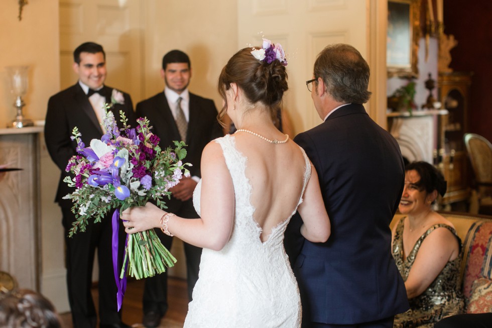 Annapolis Inn wedding ceremony in the parlor