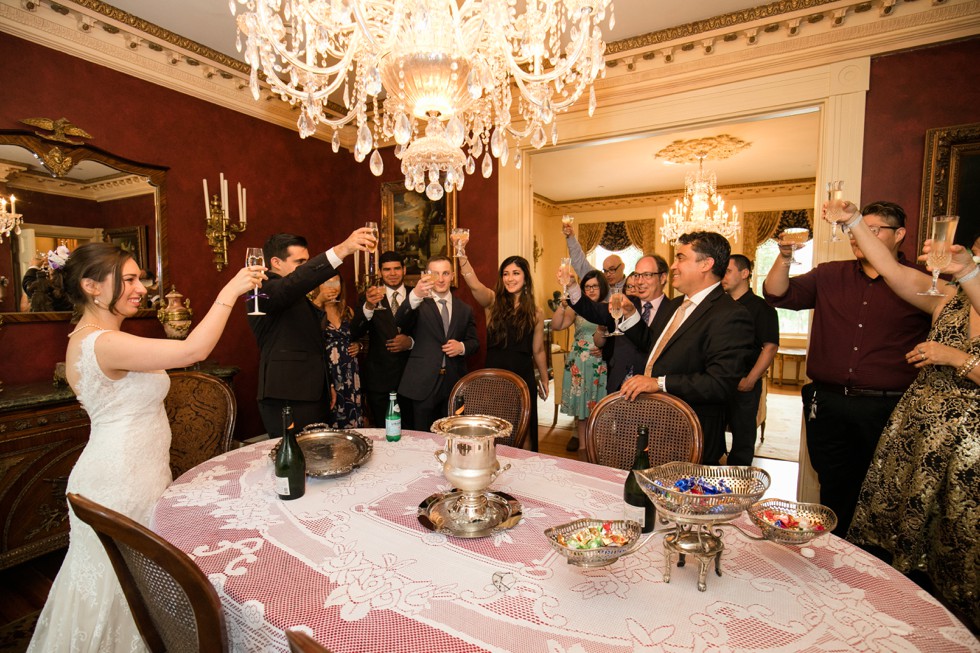 champagne toast at Annapolis Inn