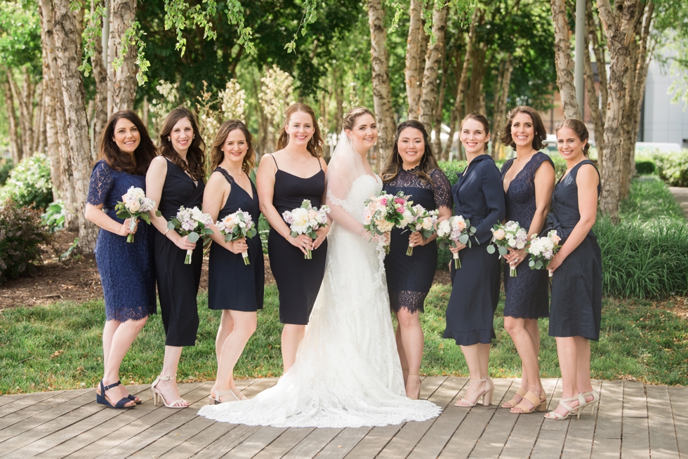 District Winery waterfront bridesmaids