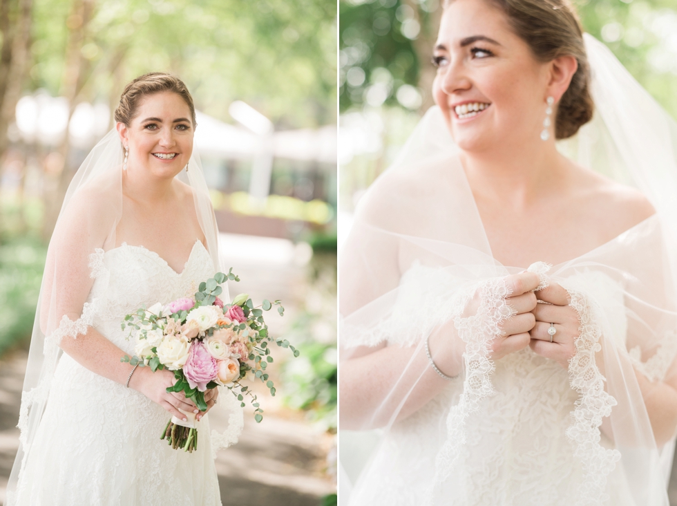 District Winery waterfront wedding bridal portrait