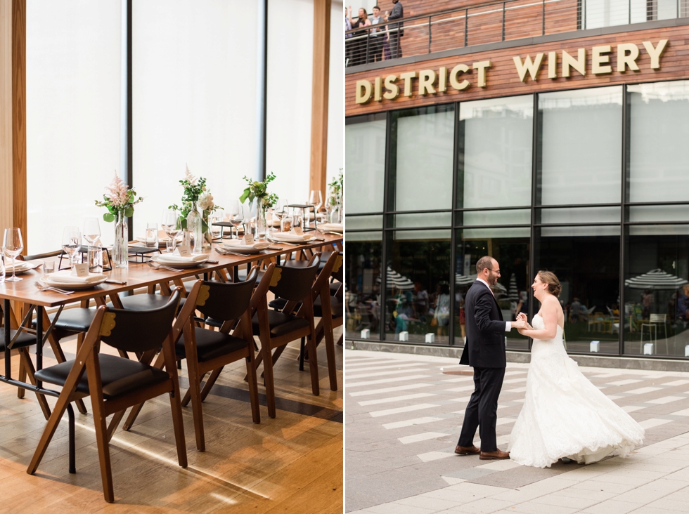 District Winery Wedding decor