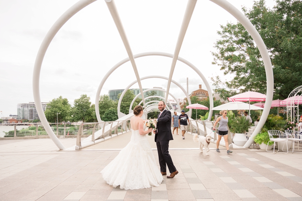 The Yards Park District Winery wedding couple