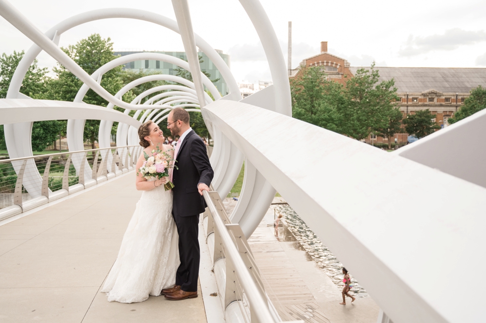 The Yards Park District Winery wedding couple