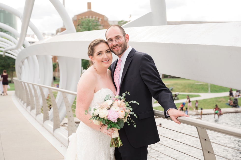 The Yards Park District Winery wedding couple