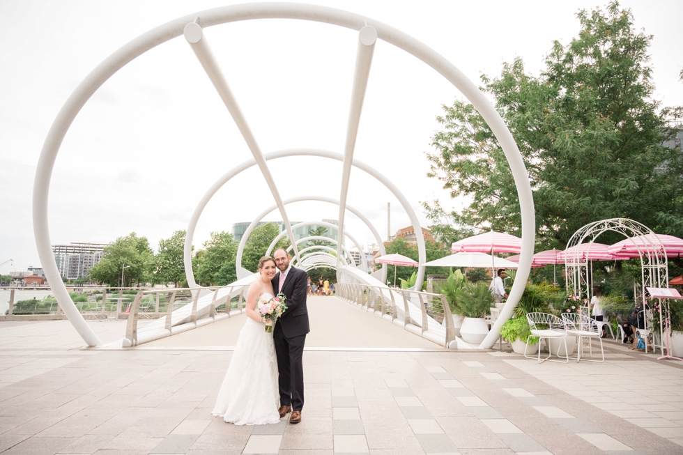 The Yards Park District Winery wedding couple