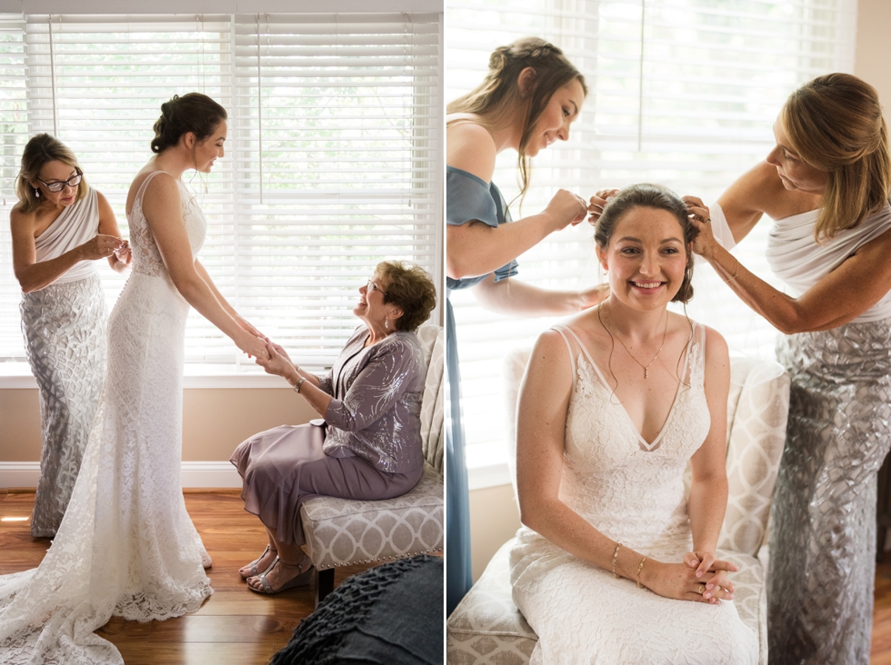 Annapolis waterfront Hotel wedding prep