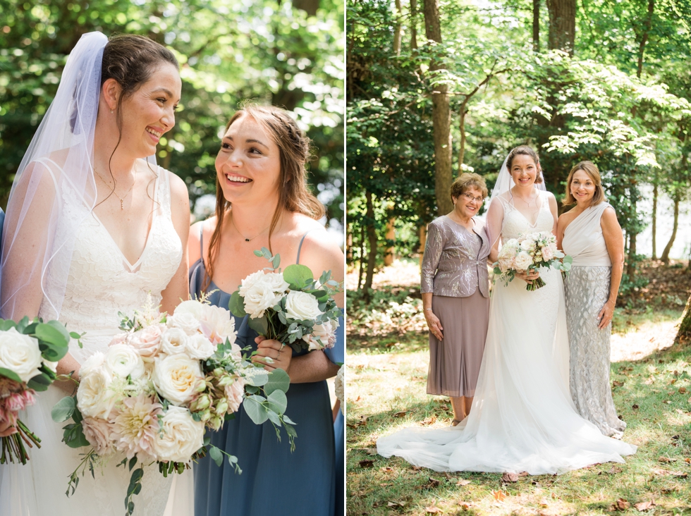 floret + vine Essense of Australia wedding dress bridesmaids in blue