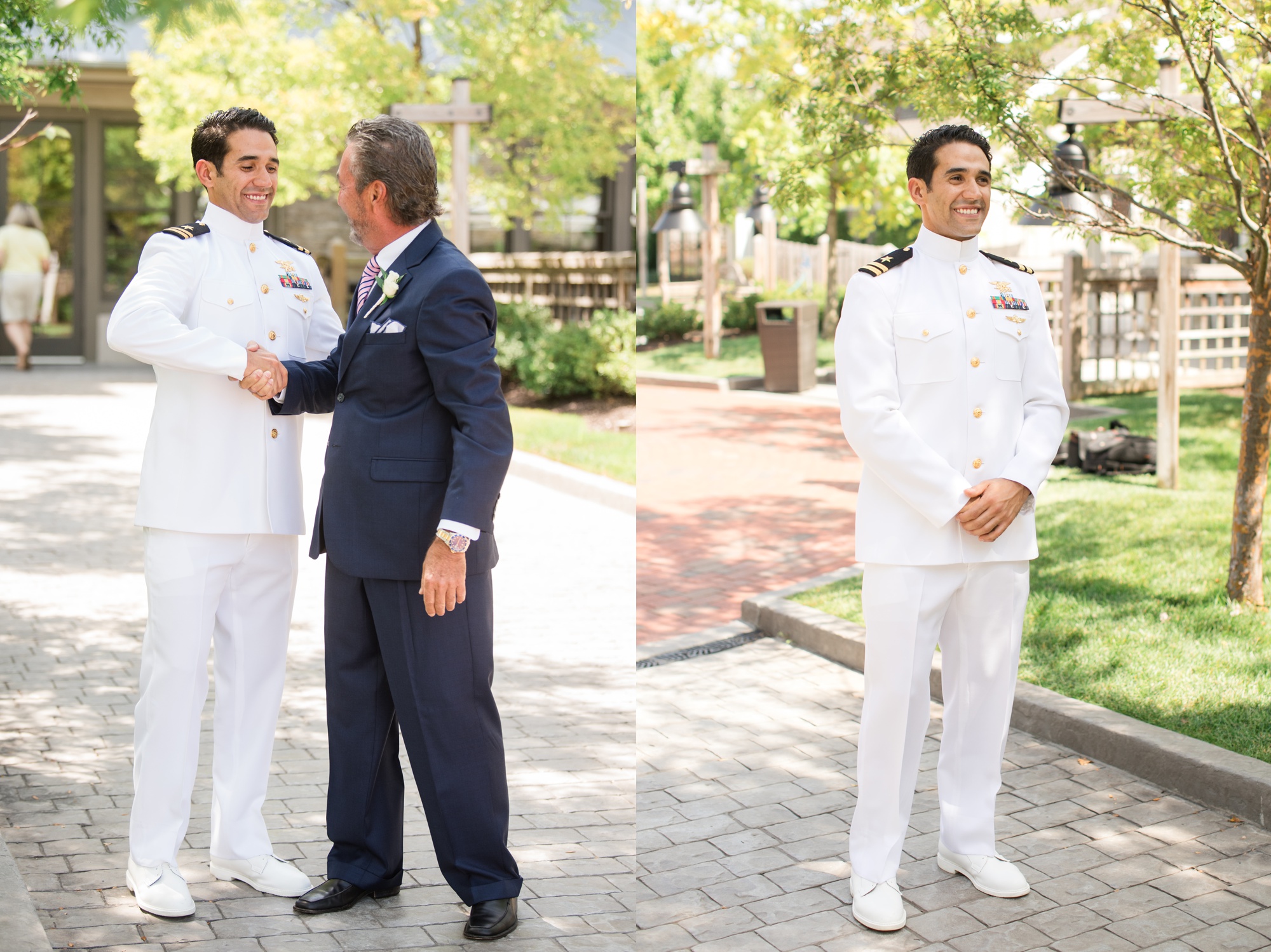 father and groom before first look