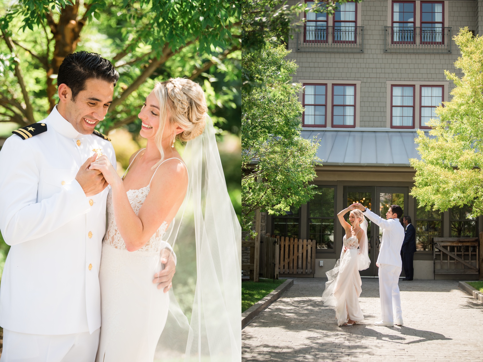 Bride and Groom The Inn at the Chesapeake Bay Beach Club