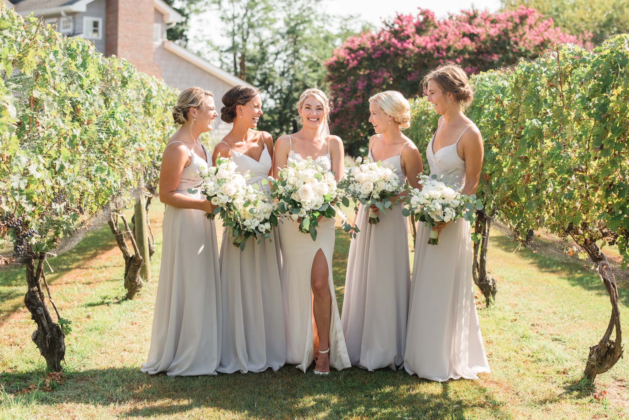 Eastern Shore vineyard bridesmaids