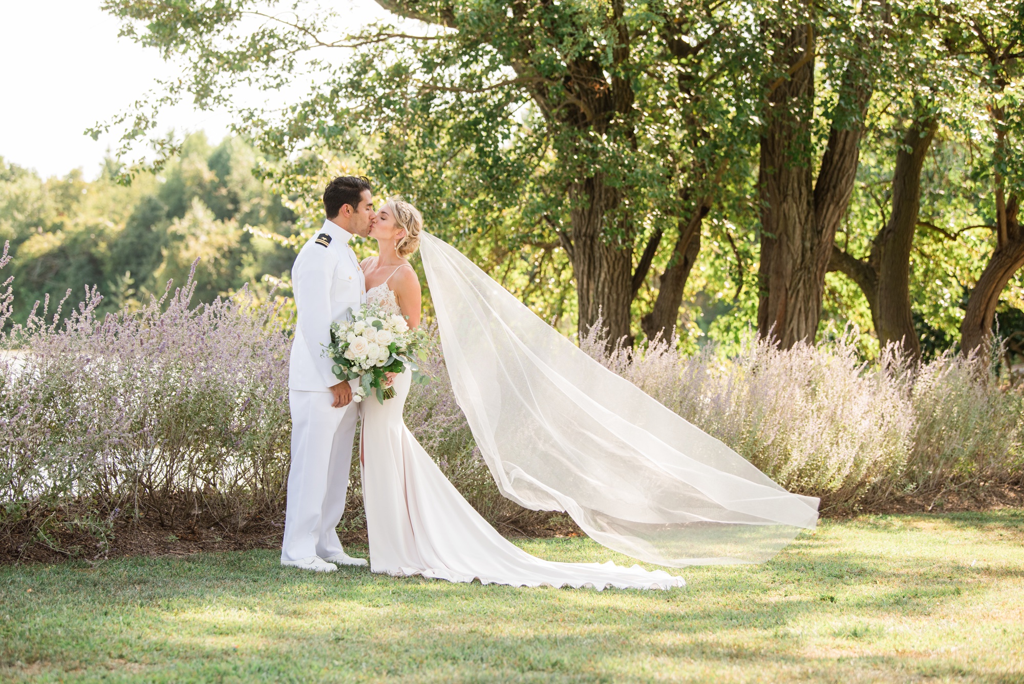 Eastern Shore Cascia vineyard wedding couple