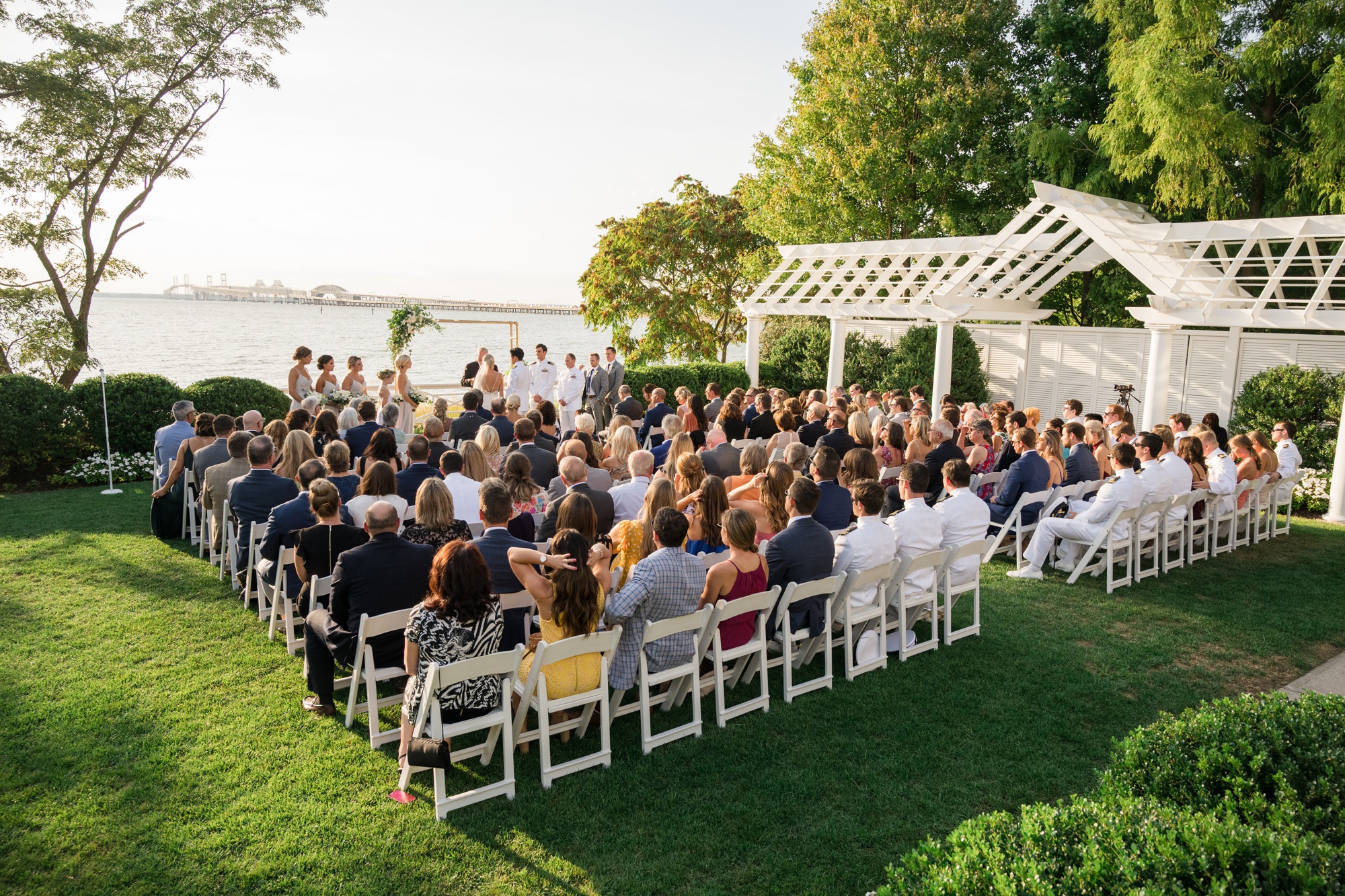 Chesapeake Bay Beach House ceremony