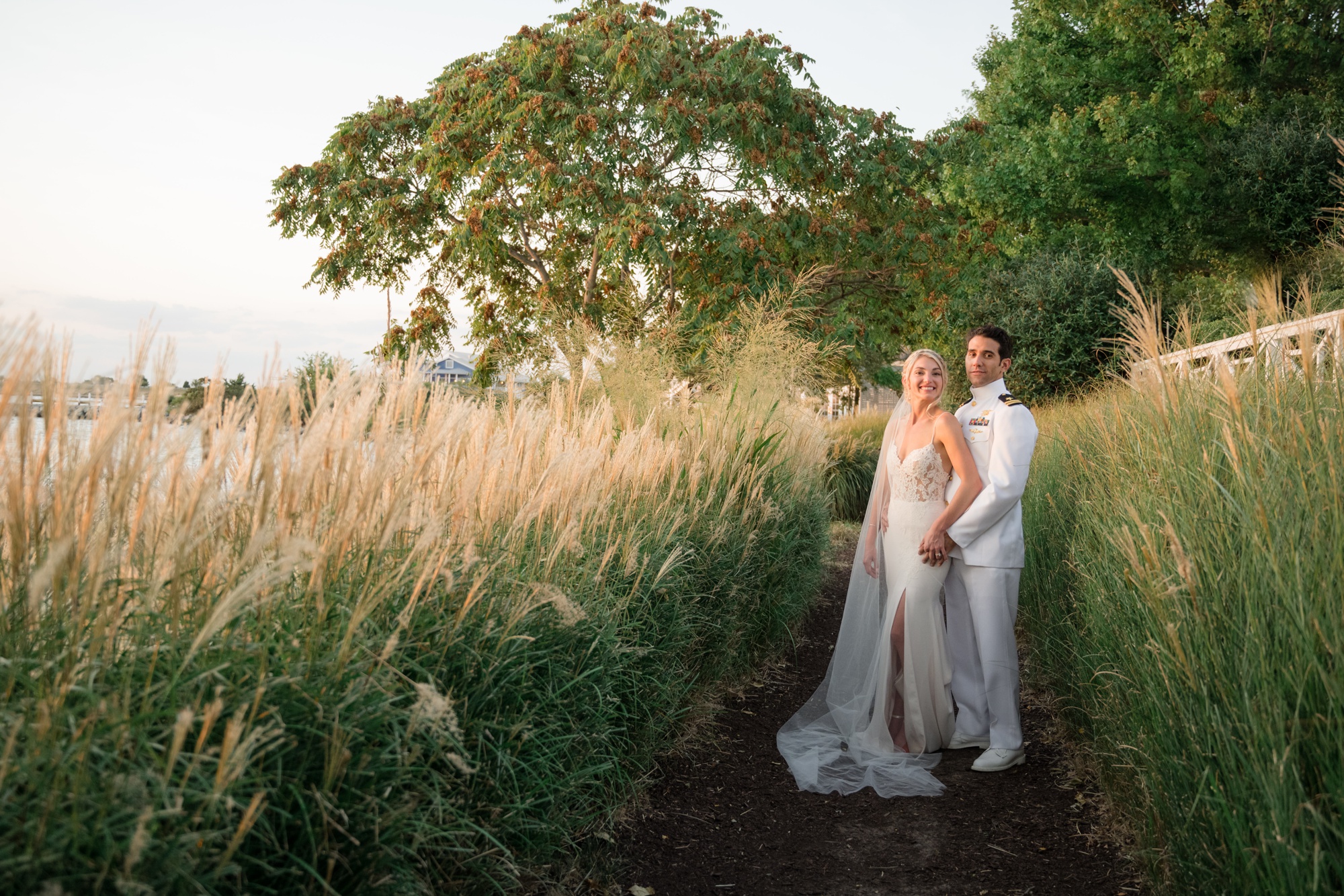 Chesapeake Bay Beach Club beach house sunset newlywed photos