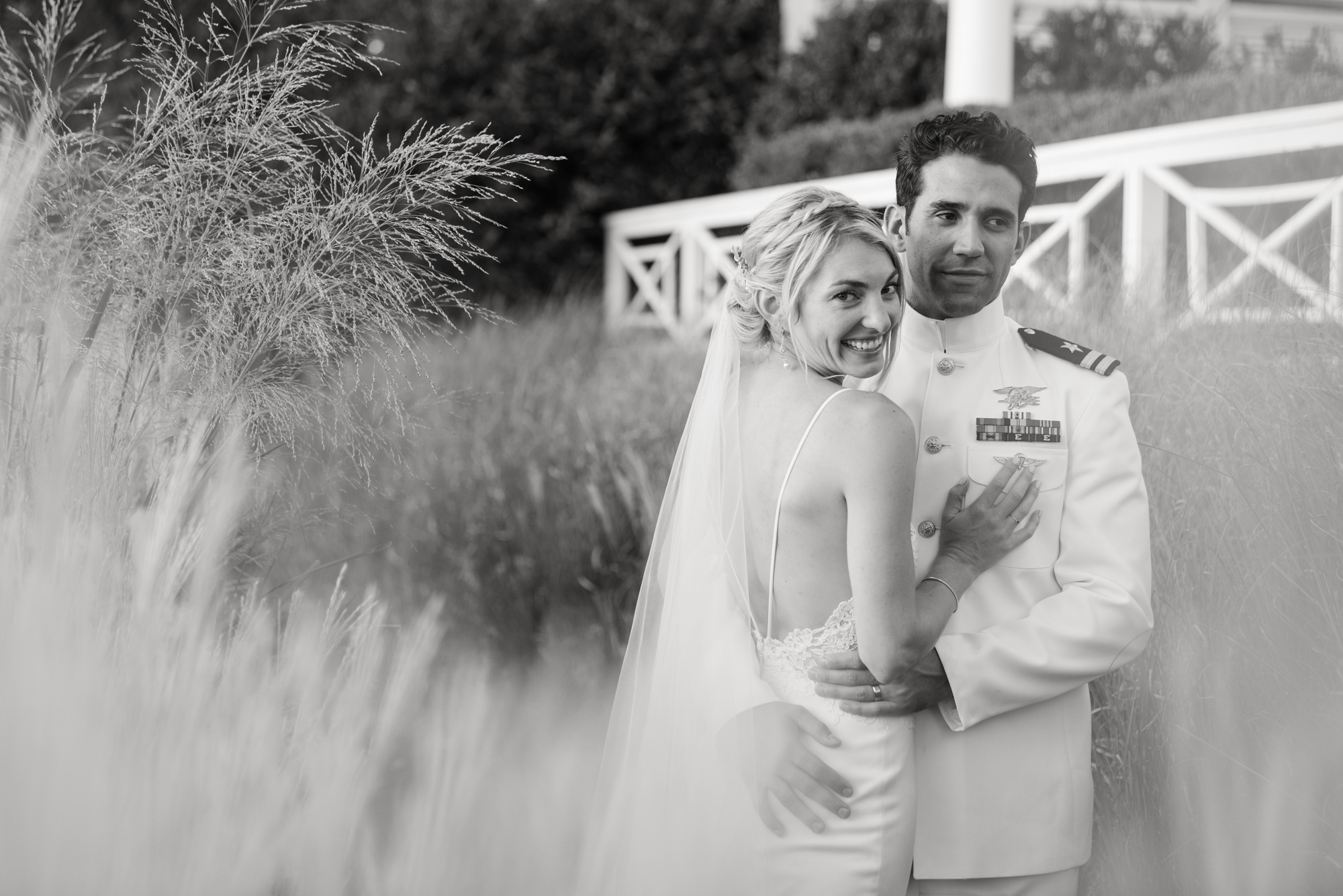 Chesapeake Bay Beach Club beach house sunset newlywed photos