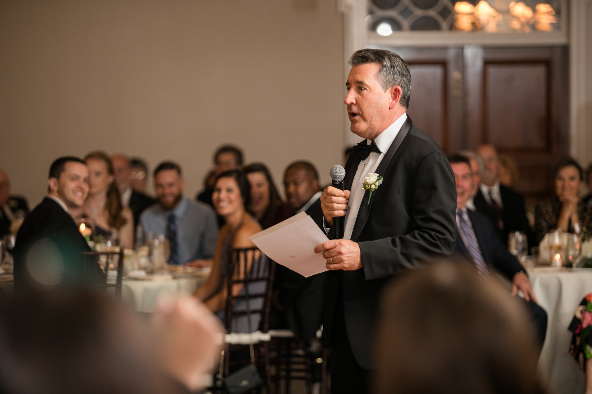 father toast at Tidewater Inn wedding