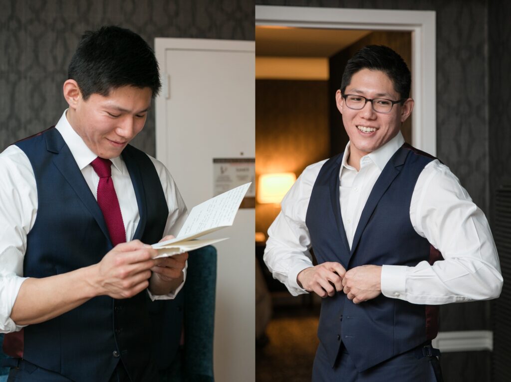 Historic Inns Governor Calvert House groom getting ready