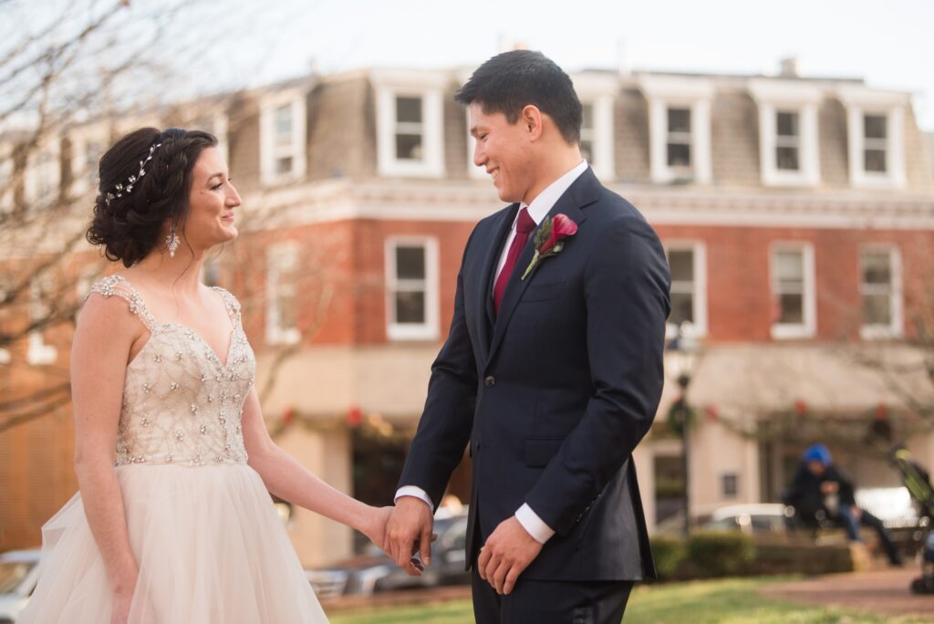 Annapolis wedding first look