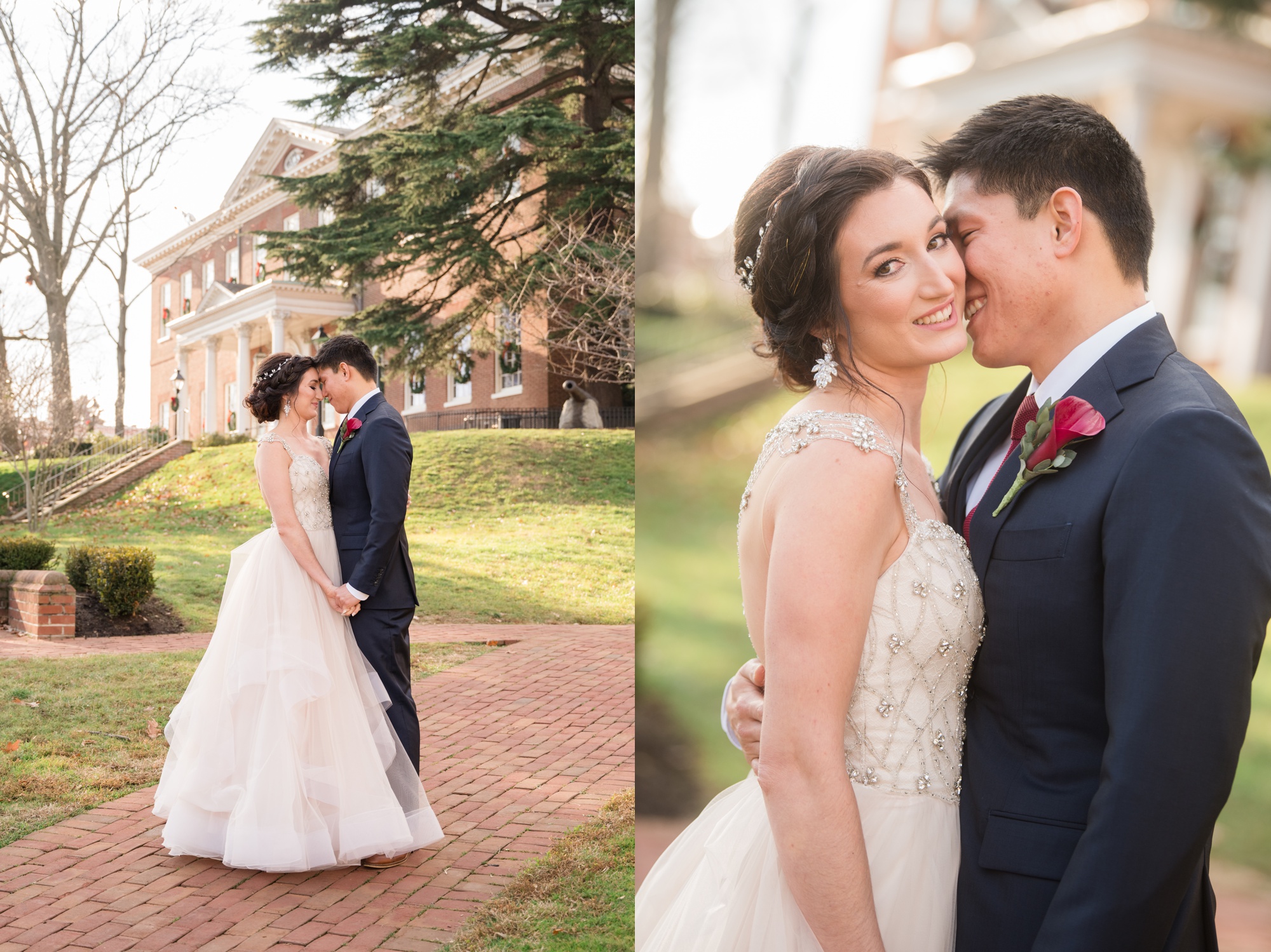 Annapolis wedding couple photos at Maryland State House