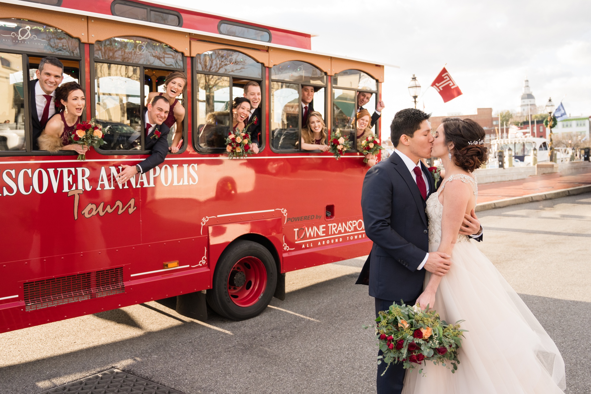 Towne Transport downtown annapolis wedding