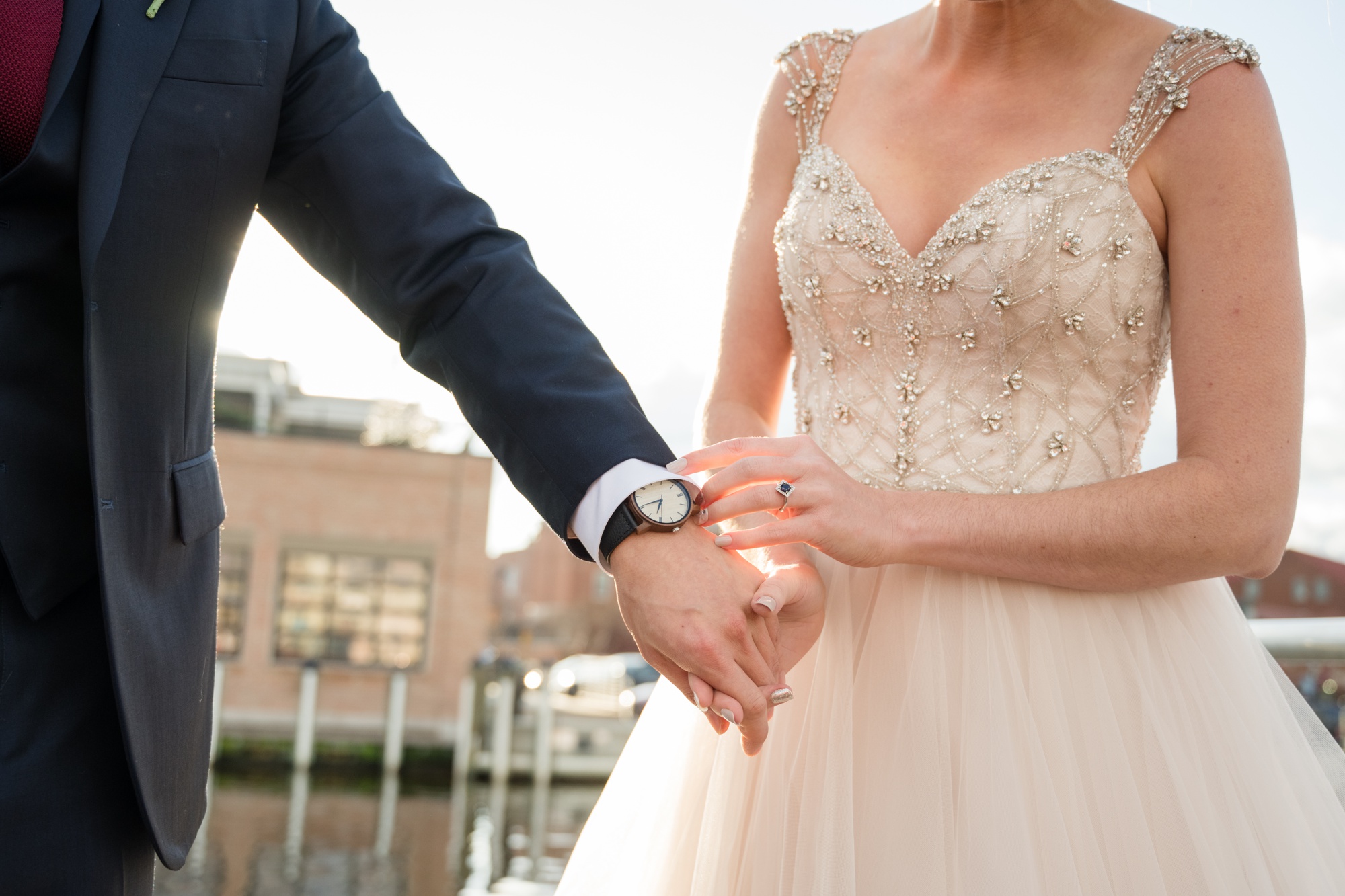 City Dock Annapolis wedding couple photography